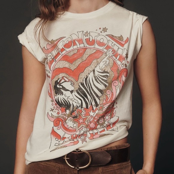 Letluv Elton John Graphic Tee ~ NWT